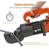 Electric Hydraulic Rebar Cutter, 1350W 110V, Cutting up to 7/8 in #7 4-22 mm Rebar, Steel, with Blades, Cutting Speed 3.5-4.0S, Concrete Construction Tools Heavy Duty (1350W RC-22)