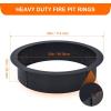Fire Pit Ring 2.5 mm Steel Heavy Duty Firepit Cooking Ring Large Fire Pit Insert Round, Above/In Ground Fire Pit, for Camping Garden Backyard, 36 in x 42 in x 10 in(39″D x 45″W x 10″H)