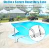 GARVEE 49.5″x 36″ Swimming 304 Stainless Steel Pool Stair Rail Humanized Swimming Pool Handrail 250LBS Load Capacity with Blue Grip Cover for Inground Pool
