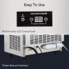 GARVEE Commercial Ice Maker, Creates 90 LBS in 24H, Commercial Ice Machine with 33 LBS Ice Storage Capacity, Ice Maker Machine with Auto Self-Cleaning, Each Tray Can Make 32 Pieces of Ice.