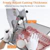 GARVEE Electric Bone Saw Machine, 750W Meat Saw for Butchering, 0.39～6.7 Inches Cutting Thickness with 6 Saw Blades, Meat Bandsaw Butchering with Workbench Width of 19.68 x 17.32 Inches(750 W)