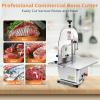 GARVEE Electric Bone Saw Machine, 750W Meat Saw for Butchering, 0.39～6.7 Inches Cutting Thickness with 6 Saw Blades, Meat Bandsaw Butchering with Workbench Width of 19.68 x 17.32 Inches(750 W)