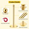 GARVEE Velvet Ropes and Posts, Crowd Control Barriers, 4 Red Velvet Rope 5 ft, 6 Pcs 38 in Gold Stanchion Post with Ball Top for Red Carpet, Theaters, Parties, Wedding, Exhibition