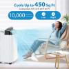 Garvee 10,000 BTU Air Conditioner Portable for Room up to 450 Sq. Ft. with 3 Speed Fan, Dehumidifier Mode, 24H Timer Function, Portable AC Unit with Remote Control