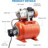 Garvee 1.6HP Shallow Well Pump with Pressure Tank, Stainless Steel, 115V Irrigation Pump, Automatic Water Booster Jet Pump for Home, Garden, Lawn(1.6HP)