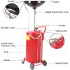 Garvee 18 Gallon Portable Waste Oil Drainer, Height Adjustable Pneumatic Industrial Fluid Drain Tank with Wheels, Oil Pan Funnel for Changing Car and Truck Oil