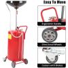 Garvee 18 Gallon Portable Waste Oil Drainer, Height Adjustable Pneumatic Industrial Fluid Drain Tank with Wheels, Oil Pan Funnel for Changing Car and Truck Oil