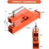 Garvee 2 in Clamp on Trailer Hitch Receiver for Tractor Bucket Ball Mount Adapter Compatible with Deere Bobcat, Orange