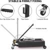Garvee 20 Gallon Oil Drain Pan Oil Drain Tank with 12V Electric Pump, 76L Low Profile Oil Drain Pan, Oil Change Pan with T Foldable Hand and Wheels, 8FT Hose Oil Drain Cart for Car, SUV, Trucks(Electric Pump-12V-Black)