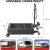 Garvee 20 Gallon Oil Drain Pan Oil Drain Tank with 12V Electric Pump, 76L Low Profile Oil Drain Pan, Oil Change Pan with T Foldable Hand and Wheels, 8FT Hose Oil Drain Cart for Car, SUV, Trucks(Hand Pump-Black)