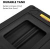 Garvee 20 Gallon Oil Drain Pan Oil Drain Tank with 12V Electric Pump, 76L Low Profile Oil Drain Pan, Oil Change Pan with T Foldable Hand and Wheels, 8FT Hose Oil Drain Cart for Car, SUV, Trucks(Hand Pump-20 Gallon-Black-PP)