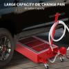 Garvee 20 Gallon Oil Drain Pan Oil Drain Tank with 12V Electric Pump, 76L Low Profile Oil Drain Pan, Oil Change Pan with T Foldable Hand and Wheels, 8FT Hose Oil Drain Cart for Car, SUV, Trucks(Hand Pump)