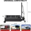 Garvee 20 Gallon Oil Drain Pan Oil Drain Tank with 12V Electric Pump, 76L Low Profile Oil Drain Pan, Oil Change Pan with T Foldable Hand and Wheels, 8FT Hose Oil Drain Cart for Car, SUV, Trucks(Electric Pump-12V-Black)