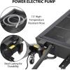 Garvee 20 Gallon Oil Drain Pan Oil Drain Tank with 12V Electric Pump, 76L Low Profile Oil Drain Pan, Oil Change Pan with T Foldable Hand and Wheels, 8FT Hose Oil Drain Cart for Car, SUV, Trucks(Electric Pump-12V-Black)