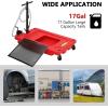 Garvee 20 Gallon Oil Drain Pan Oil Drain Tank with 12V Electric Pump, 76L Low Profile Oil Drain Pan, Oil Change Pan with T Foldable Hand and Wheels, 8FT Hose Oil Drain Cart for Car, SUV, Trucks(Hand Pump-20 Gallon-Red-PP)