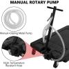 Garvee 20 Gallon Oil Drain Pan Oil Drain Tank with 12V Electric Pump, 76L Low Profile Oil Drain Pan, Oil Change Pan with T Foldable Hand and Wheels, 8FT Hose Oil Drain Cart for Car, SUV, Trucks(Hand Pump-20 Gallon-Black-PP)