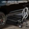 Garvee 20 Gallon Oil Drain Pan Oil Drain Tank with 12V Electric Pump, 76L Low Profile Oil Drain Pan, Oil Change Pan with T Foldable Hand and Wheels, 8FT Hose Oil Drain Cart for Car, SUV, Trucks(Electric Pump-12V-Black)