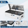 Garvee 20 Inch Truck Bed Tool Box, Heavy Duty Aluminum Diamond Plate Tool Box Chest, Waterproof Chest Storage Box with Lock for Trucks, Trailers, RVs, Warehouses(Sliver)