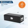 Garvee 20 Inch Truck Bed Tool Box, Heavy Duty Aluminum Diamond Plate Tool Box Chest, Waterproof Chest Storage Box with Lock for Trucks, Trailers, RVs, Warehouses(Black)