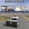 Garvee 20 in Aluminum Diamond Plate Tool Box With Lock and Keys, Heavy Duty Waterproof Truck Storage Organizer Chest for Pick Up Truck Bed, Rv Trailer/Van With Side Handle(Black)