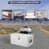 Garvee 20 in Aluminum Diamond Plate Tool Box With Lock and Keys, Heavy Duty Waterproof Truck Storage Organizer Chest for Pick Up Truck Bed, Rv Trailer/Van With Side Handle(Silver)