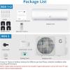 Garvee 20000 BTU Dual Zone WIFI Mini Split AC/Heating System, 20 SEER2 2 Zone 9000+9000 BTU Ductless Split Air Conditioner with Pre-Charged Condenser, Not Include Copper Tube Line Set, 208-230V(2 Head-9000BTU+9000BTU)