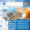 Garvee 20000 BTU Dual Zone WIFI Mini Split AC/Heating System, 20 SEER2 2 Zone 9000+9000 BTU Ductless Split Air Conditioner with Pre-Charged Condenser, Not Include Copper Tube Line Set, 208-230V(2 Head-12000BTU+12000BTU)