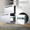 Garvee 24 in Undercounter Refrigerators with Weatherproof Full Stainless Steel Body, Built-in Beverage Refrigerator for Home and Commercial Use, Anti-fingerprint, Fast Cooling, Low Noise, 37-65 °F(silver)