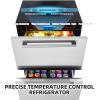 Garvee 24 in Undercounter Refrigerators with Weatherproof Full Stainless Steel Body, Built-in Beverage Refrigerator for Home and Commercial Use, Anti-fingerprint, Fast Cooling, Low Noise, 37-65 °F(Black)