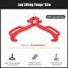 Garvee 28 in Log Lifting Tongs, Log Grabber, Skidding Log Lifting Tongs Timber, Heavy Dut Solid Steel Swivel Dragging Steel Tongs Log Lifting Lumber Skidding Tongs Logging Grabber(4 Claw)(18 in-2 Claw)