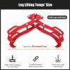 Garvee 28 in Log Lifting Tongs, Log Grabber, Skidding Log Lifting Tongs Timber, Heavy Dut Solid Steel Swivel Dragging Steel Tongs Log Lifting Lumber Skidding Tongs Logging Grabber(4 Claw)(28 in-4 Claw)