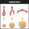 Garvee 28 in Log Lifting Tongs, Log Grabber, Skidding Log Lifting Tongs Timber, Heavy Dut Solid Steel Swivel Dragging Steel Tongs Log Lifting Lumber Skidding Tongs Logging Grabber(4 Claw)(18 in-2 Claw)