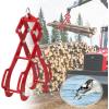 Garvee 28 in Log Lifting Tongs, Log Grabber, Skidding Log Lifting Tongs Timber, Heavy Dut Solid Steel Swivel Dragging Steel Tongs Log Lifting Lumber Skidding Tongs Logging Grabber(4 Claw)(28 in-4 Claw)