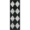 Garvee 2×6 Kitchen Rug Washable Hallway Runner Rugs Non Slip Neutral Area Rug for Entryway Stain Resistant Checkered Bathroom Rugs Low Pile Front Door Mat Brown Rug(Black and White-1)