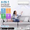 Garvee 3 Zone 28000 BTU(9K + 9K + 9K) Mini Split AC/Heating System, 20 SEER2 Tri Zone Ductless Split Air Conditioner with Pre-Charged Condenser, Not Include Copper Tube Line Set, 208-230V(4 Head-9KBTU×3 + 12KBTU×1)