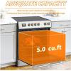 Garvee 30 in Electric Range 5 Cu.Ft. Capacity with 4 Burners Glass Cooktop, Convection Oven, 6 Cooking Functions, Stainless Steel Freestanding Electric Range Oven with Front Control, Silver(30 inches)