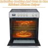 Garvee 30 in Electric Range 5 Cu.Ft. Capacity with 4 Burners Glass Cooktop, Convection Oven, 6 Cooking Functions, Stainless Steel Freestanding Electric Range Oven with Front Control, Silver(30 inches)