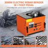 Garvee 3000W Electric Hydraulic Rebar Bender, Electric Rebar Bender up to 1.3 in, 1/4 in-1 in Rebar Bending, Angle 0-180 Degrees, for Bending Steel Rope, Convenient Foot Pedal Switch