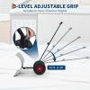 Garvee 30in W x 17in H Snow Shovel with Ergonomic Handle for Driveway, Heavy Duty Push Snow Plow Shovel with Large Adjustable Handle, Angled Blade and Wheels, Snow Removal for Driveway, Courtyard
