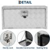 Garvee 48 in Heavy Duty Aluminum Tool Underbody Box, Waterproof Square Truck Storage Organizer Chest for Pick Up Truck Bed, Rv Trailer (48″ X 18″ X 18″ – Sliver)(24 X 12″ X 14″ – Sliver)
