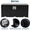 Garvee 48 in Heavy Duty Aluminum Tool Underbody Box, Waterproof Square Truck Storage Organizer Chest for Pick Up Truck Bed, Rv Trailer (48″ X 18″ X 18″ – Sliver)(24″ X 18″ X 18″ – Black)
