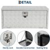 Garvee 48 in Heavy Duty Aluminum Tool Underbody Box, Waterproof Square Truck Storage Organizer Chest for Pick Up Truck Bed, Rv Trailer (48″ X 18″ X 18″ – Sliver)(24″ X 14″ X 16″ – Sliver)