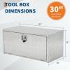 Garvee 48 in Heavy Duty Aluminum Tool Underbody Box, Waterproof Square Truck Storage Organizer Chest for Pick Up Truck Bed, Rv Trailer (48″ X 18″ X 18″ – Sliver)(30″ X 18″ X 18″ – Sliver)