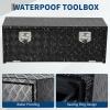 Garvee 48 in Heavy Duty Aluminum Tool Underbody Box, Waterproof Square Truck Storage Organizer Chest for Pick Up Truck Bed, Rv Trailer (48″ X 18″ X 18″ – Sliver)(36″ X 14″ X 16″ – Black)