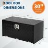 Garvee 48 in Heavy Duty Aluminum Tool Underbody Box, Waterproof Square Truck Storage Organizer Chest for Pick Up Truck Bed, Rv Trailer (48″ X 18″ X 18″ – Sliver)(30″ X 18″ X 18″ – Black)