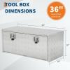 Garvee 48 in Heavy Duty Aluminum Tool Underbody Box, Waterproof Square Truck Storage Organizer Chest for Pick Up Truck Bed, Rv Trailer (48″ X 18″ X 18″ – Sliver)(36″ X 18″ X 18″ – Sliver)