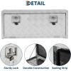 Garvee 48 in Heavy Duty Aluminum Tool Underbody Box, Waterproof Square Truck Storage Organizer Chest for Pick Up Truck Bed, Rv Trailer (48″ X 18″ X 18″ – Sliver)(48″ X 18″ X 18″ – Sliver)