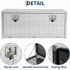Garvee 48 in Heavy Duty Aluminum Tool Underbody Box, Waterproof Square Truck Storage Organizer Chest for Pick Up Truck Bed, Rv Trailer (48″ X 18″ X 18″ – Sliver)(36″ X 18″ X 18″ – Sliver)