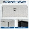 Garvee 48 in Heavy Duty Aluminum Tool Underbody Box, Waterproof Square Truck Storage Organizer Chest for Pick Up Truck Bed, Rv Trailer (48″ X 18″ X 18″ – Sliver)(30″ X 14″ X 16″ – Sliver)