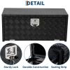 Garvee 48 in Heavy Duty Aluminum Tool Underbody Box, Waterproof Square Truck Storage Organizer Chest for Pick Up Truck Bed, Rv Trailer (48″ X 18″ X 18″ – Sliver)(30″ X 14″ X 16″ – Black)